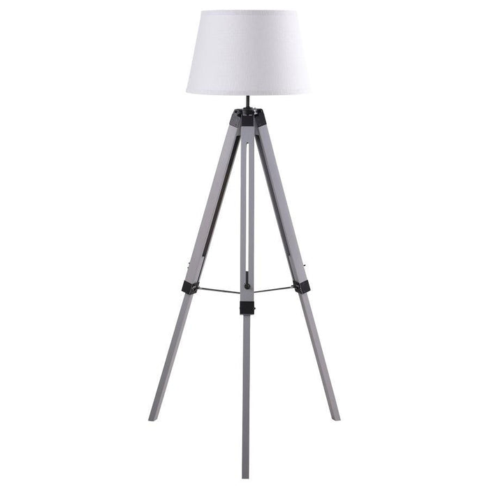 Dayton - Adjustable Empire Shade Tripod Floor Lamp Gray