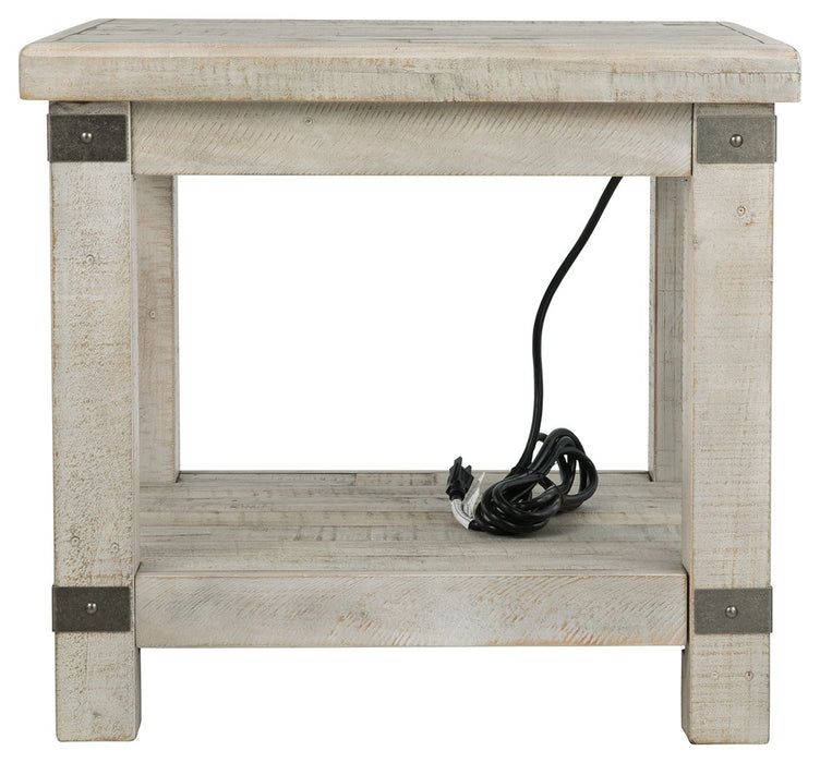 Carynhurst - White Wash Gray - Rectangular End Table