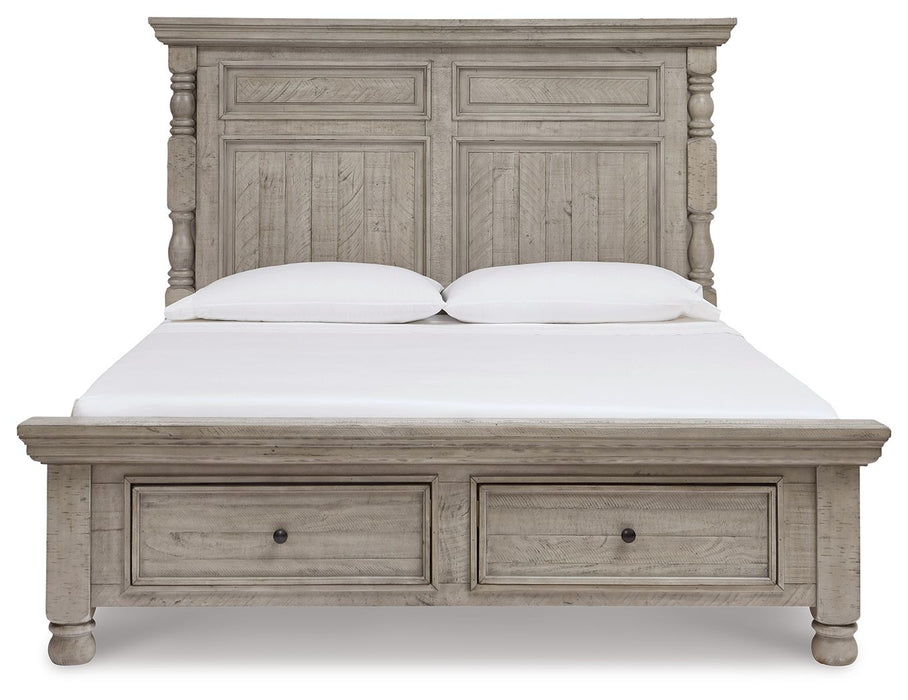 Harrastone - Gray - California King Panel Bed