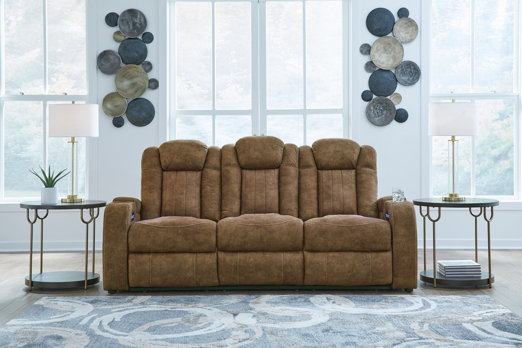 Wolfridge - Brindle - 2 Pc. - Power Reclining Sofa, Power Reclining Loveseat With Console