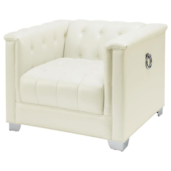 Chaviano - Tufted Upholstered Chair - Pearl White