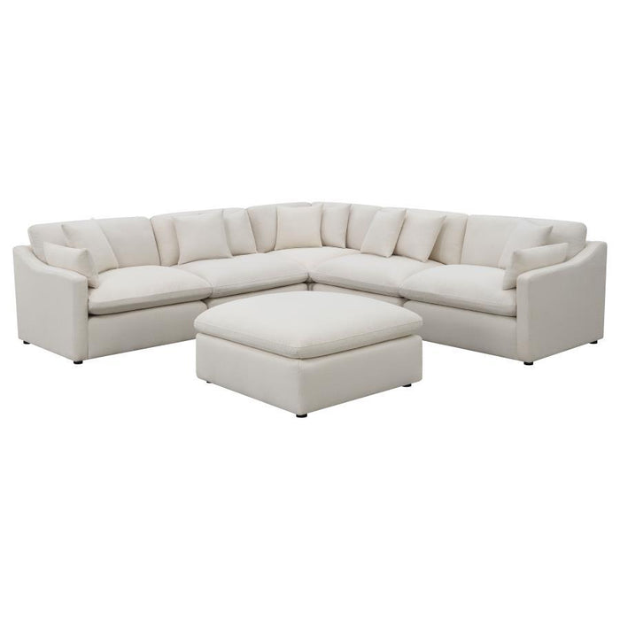 Hobson - Cushion Seat Ottoman - Off-White