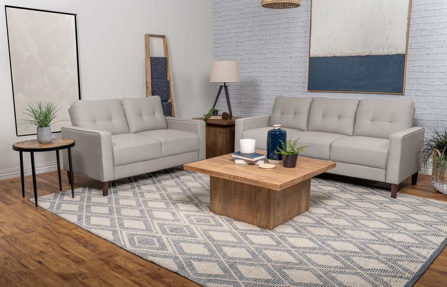 Bowen - Upholstered Track Arms Tufted Sofa Set